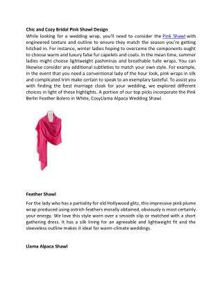Pink Shawl Fashion
