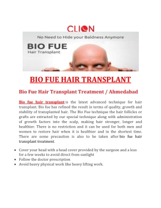 BIO FUE HAIR TRANSPLANT CLION