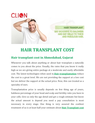 HAIR TRANSPLANT COST