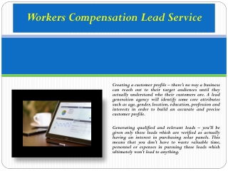 Workers Compensation Lead Service