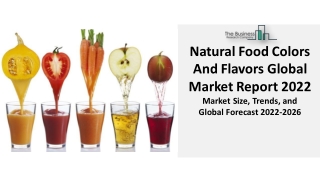 Natural Food Colors And Flavors Market 2022 : Research By Application, Industry