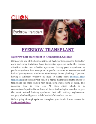 EYEBROW TRANSPLANT