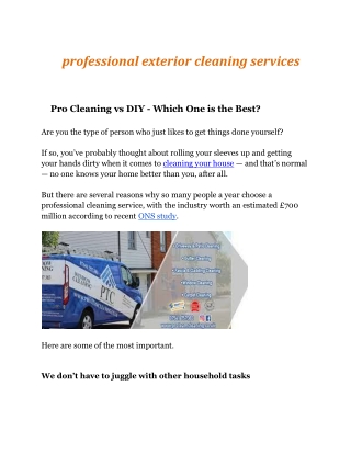 professional exterior cleaning services