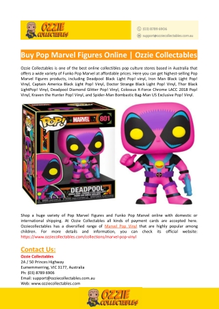 Buy Pop Marvel Figures Online