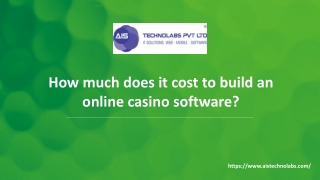 How much does it cost to build an online casino software
