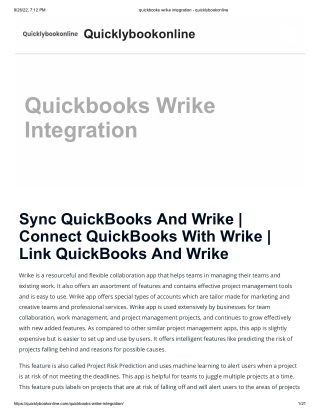quickbooks wrike integration - quicklybookonline