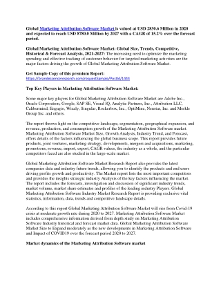 Marketing Attribution Software Market