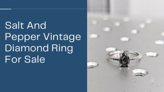 Salt And Pepper Vintage Diamond Ring For Sale