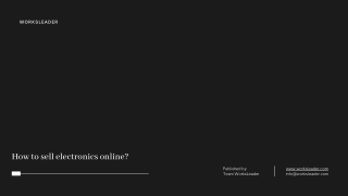 How to Sell Electronics Online