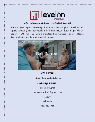 Advertising Agency Jakarta  Levelondigital