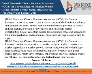 6. Global Electronic Clinical Outcome Assessment (eCOA) for Content Lic