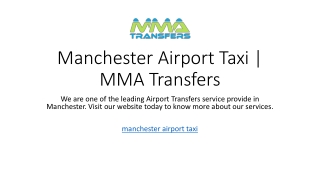 Manchester Airport Taxi | MMA Transfers