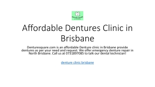 Affordable Dentures Clinic in Brisbane