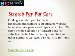 Scratch Pen For Cars  Bcsautopaints.com.au