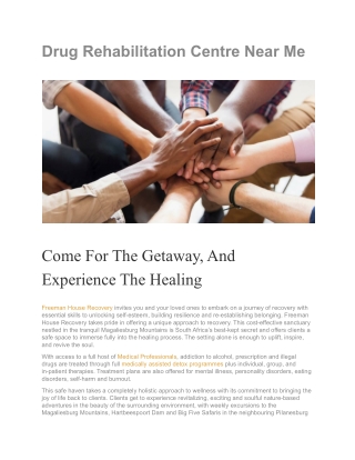 Drug Rehabilitation Centre Near Me