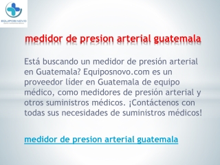 medidor de presion arterial guatemala  Equiposnovo.com