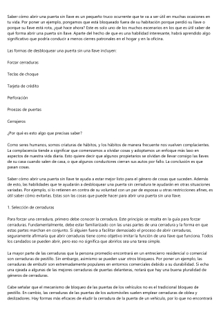 De qué forma abrir un cierre sin llave