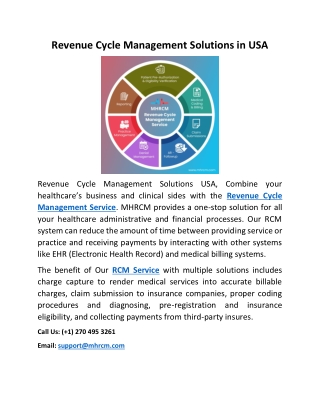 Revenue Cycle Management Solutions in USA