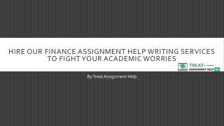 Hire Our Finance Assignment Help Writing Services To