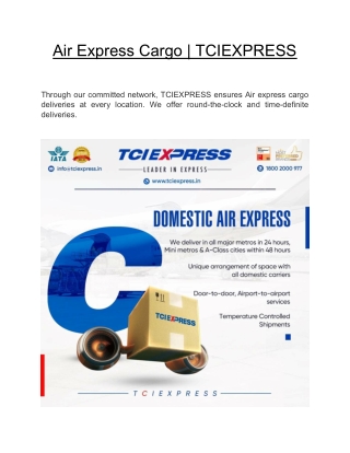 Air Express Cargo  | TCIEXPRESS