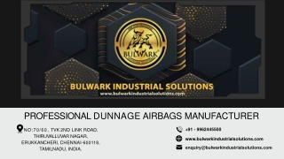 Professional Dunnage Airbags Manufacturer in Chennai