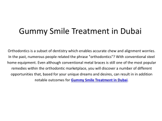 Gummy Smile Treatment in Dubai
