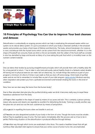 A Step-by-Step Guide to detoxifying ammonia