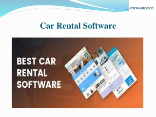 Car Rental Software