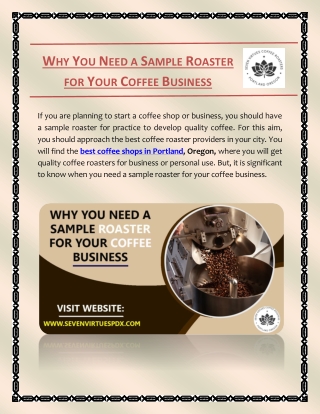 Why You Need a Sample Roaster for Your Coffee Business