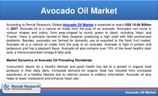 Avocado Oil Market, Size, Global Forecast 2022-2027