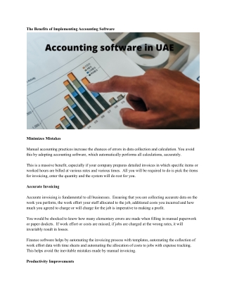 Accounting software in UAE