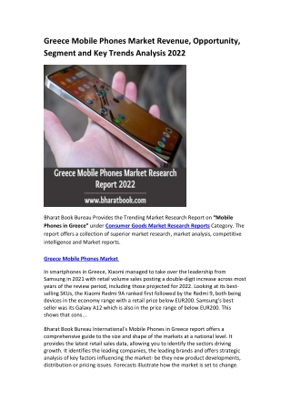 Greece Mobile Phones Market Research Report 2022