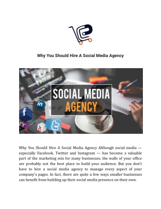 Why You Should Hire A Social Media Agency