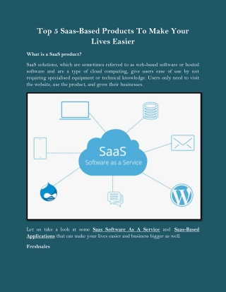 Top 5 Saas-Based Products To Make Your Lives Easier