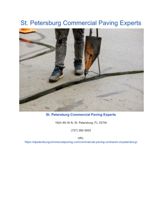 St. Petersburg Commercial Paving Experts
