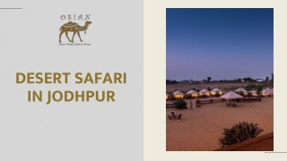 Desert Safari in Jodhpur - Osian Resorts and Camps