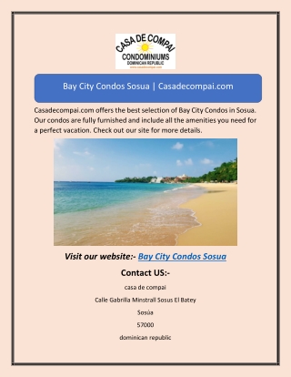 Bay City Condos Sosua | Casadecompai.com