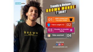 Trendy & Classy Brown Munde T Shirt – Punjabi Adda