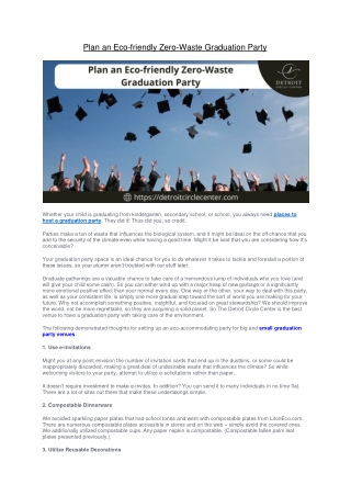 Plan an Eco-friendly Zero-Waste Graduation Party