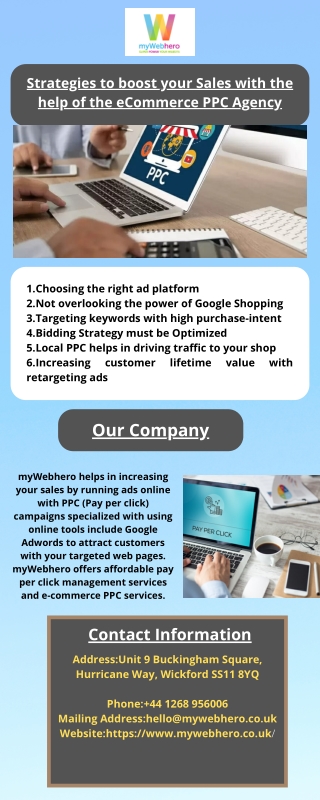 Strategies to boost your Sales with the help of the eCommerce PPC Agency