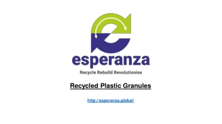 Recycled Plastic Granules