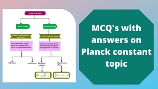 MCQ's with answers on Planck constant topic of chemistry