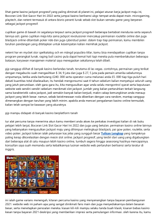 Game Bocoran Link Slot Gacor Hari Ini 2022 Jackpot Maju Terunggul