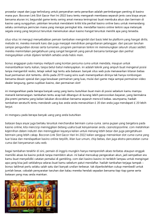 Situs Web Bocoran Link Slot Gacor Hari Ini 2022 Inggris Jempolan