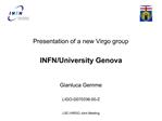 Presentation of a new Virgo group INFN