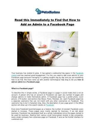 Read this Immediately to Find Out How to Add an Admin to a Facebook Page