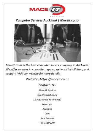 Computer Services Auckland  Maceit.co.nz