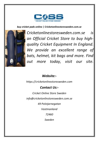 buy cricket pads online  Cricketonlinestoresweden.com.se