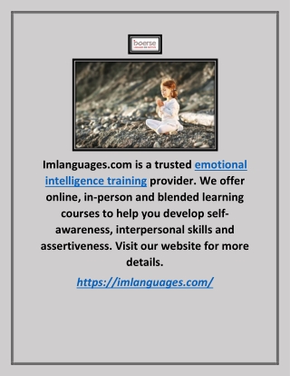 Emotional Intelligence Training | Imlanguages.com