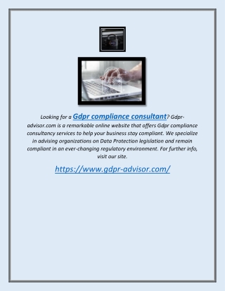 Gdpr Compliance Consultancy | Gdpr-advisor.com